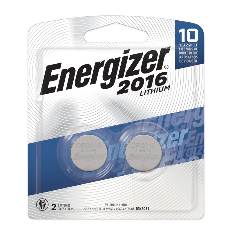 Energizer 2016 Batteries Pack of 2, 3V Lithium Coin Batteries (SPQ 120)
