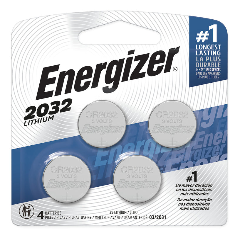 Energizer 2032 Batteries Pack of 4, 3V Lithium Coin Batteries (SPQ 120)