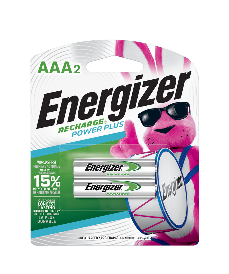 Energizer Power Plus Rechargeable AAA Batteries Pack of 2, Triple A Batteries (SPQ 24)