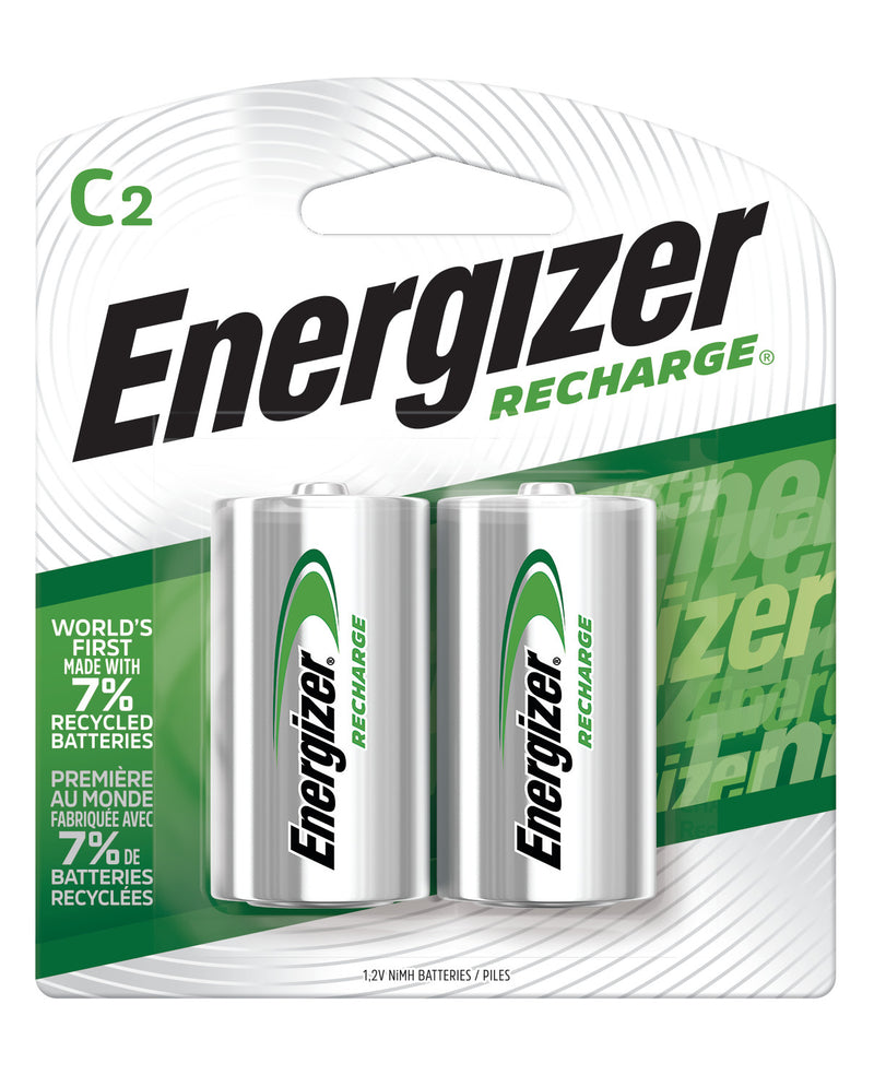 Energizer Recharge Universal Rechargeable C Batteries, Pack of 2 (SPQ 24)